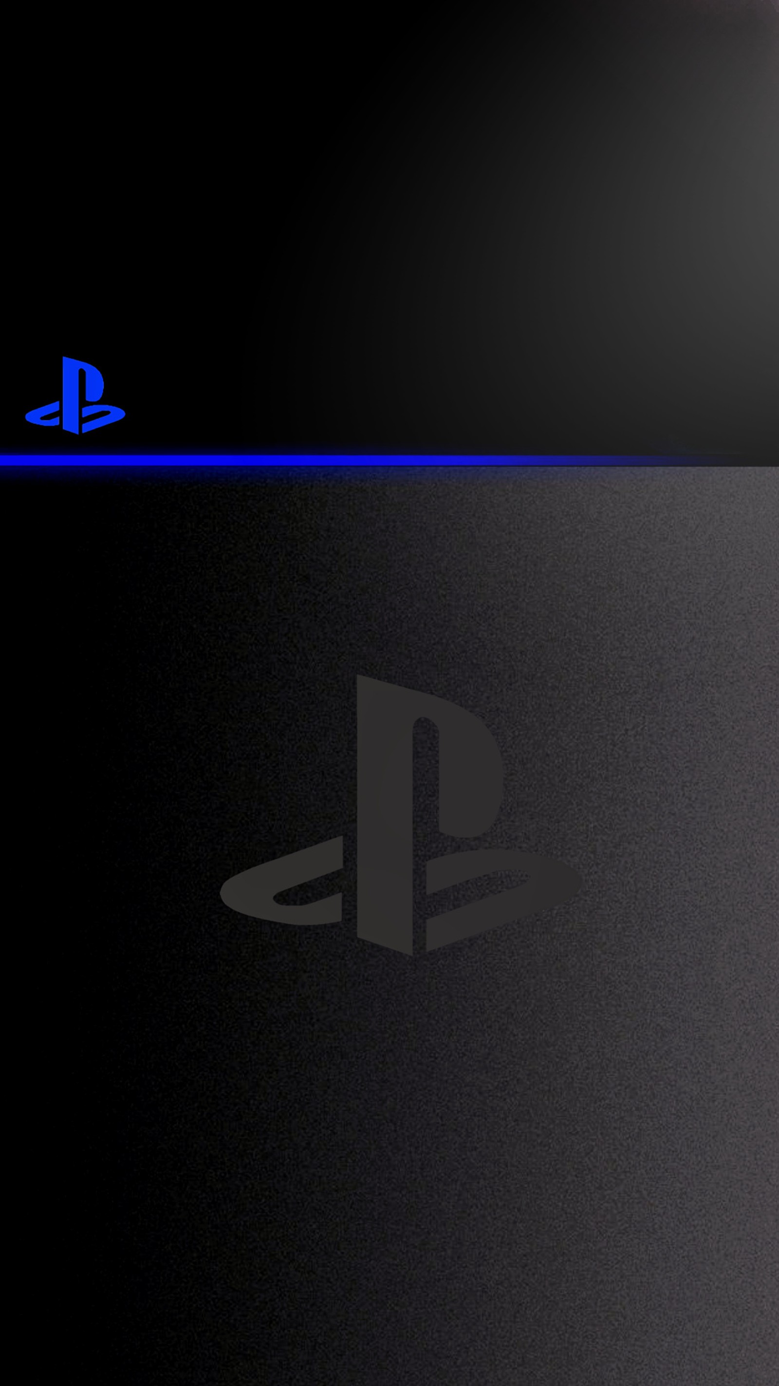 Un primer plano del logo de playstation sobre un fondo negro (4k, azul, oscuro, jugador, hd)