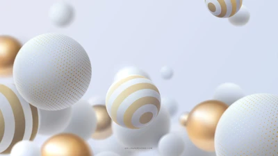 white, hd, gold, dots