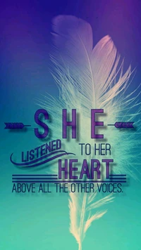 feather, heart, listen wallpaper