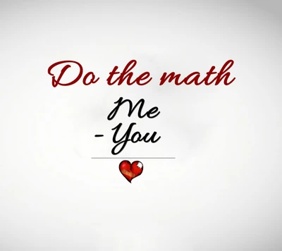 amor, matemática, eu, novo, citação