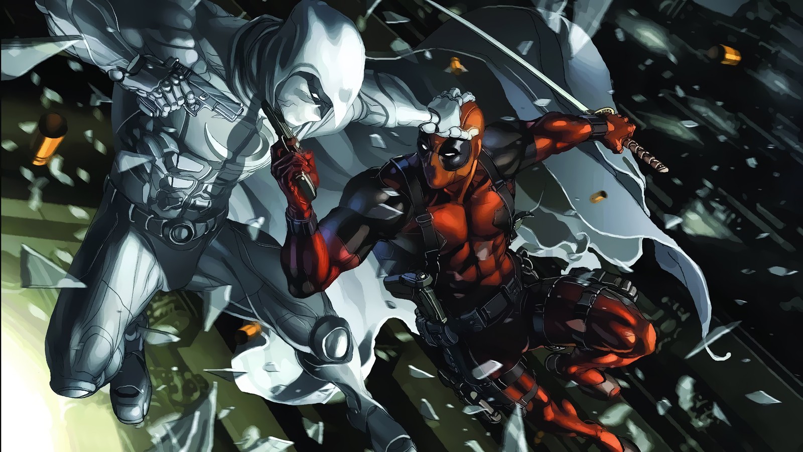 moon knight, deadpool, marvel comics, comics wallpaper