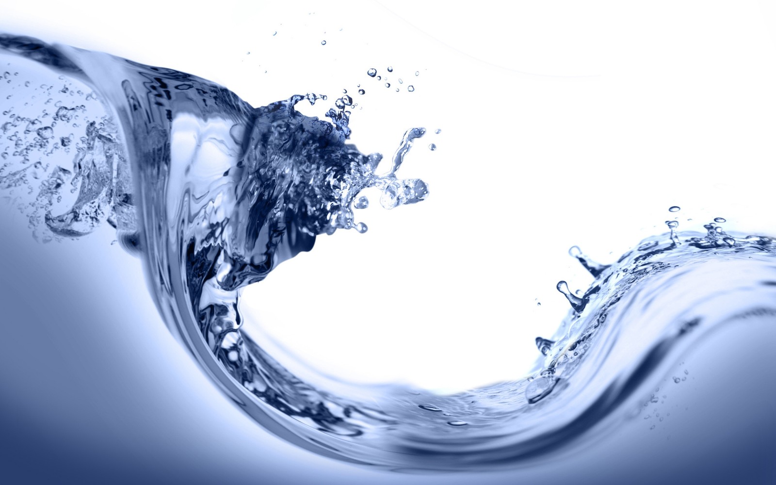 A close up of a wave of water with a white background (water, water resources, drinking water, wave, drop)