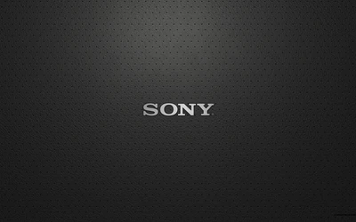 Sony-Logo im schwarz-weißen Monochromdesign