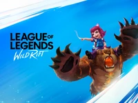 Annie reitet auf einem wilden Bären in einer lebhaften, dynamischen Szene aus League of Legends: Wild Rift.