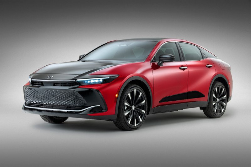 Концепт toyota c - hr 2021 показан в красном цвете (toyota crown platinum, электрический седан, 2023, 5k, 8k)