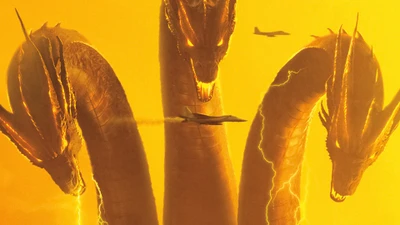 König Ghidorah entfesselt: Ein feuriger Showdown in Godzilla: König der Monster