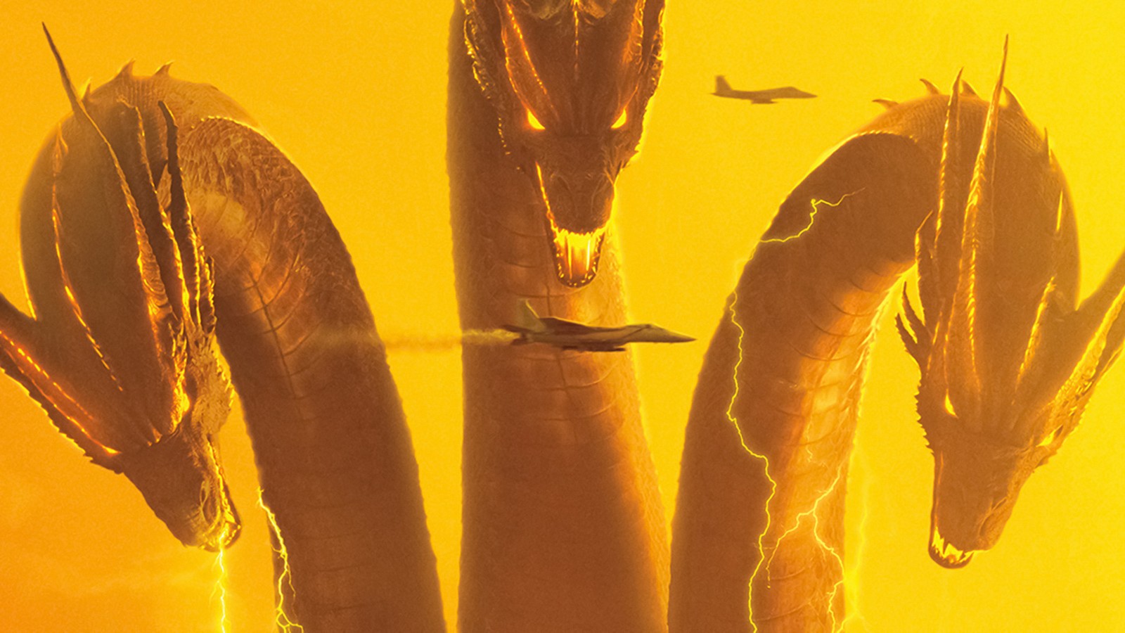 Скачать обои кинг гидора, king ghidorah, гадзилла король монстров, фильм