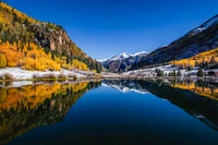 crystal lake, colorado, autumn, landscape, north america wallpaper