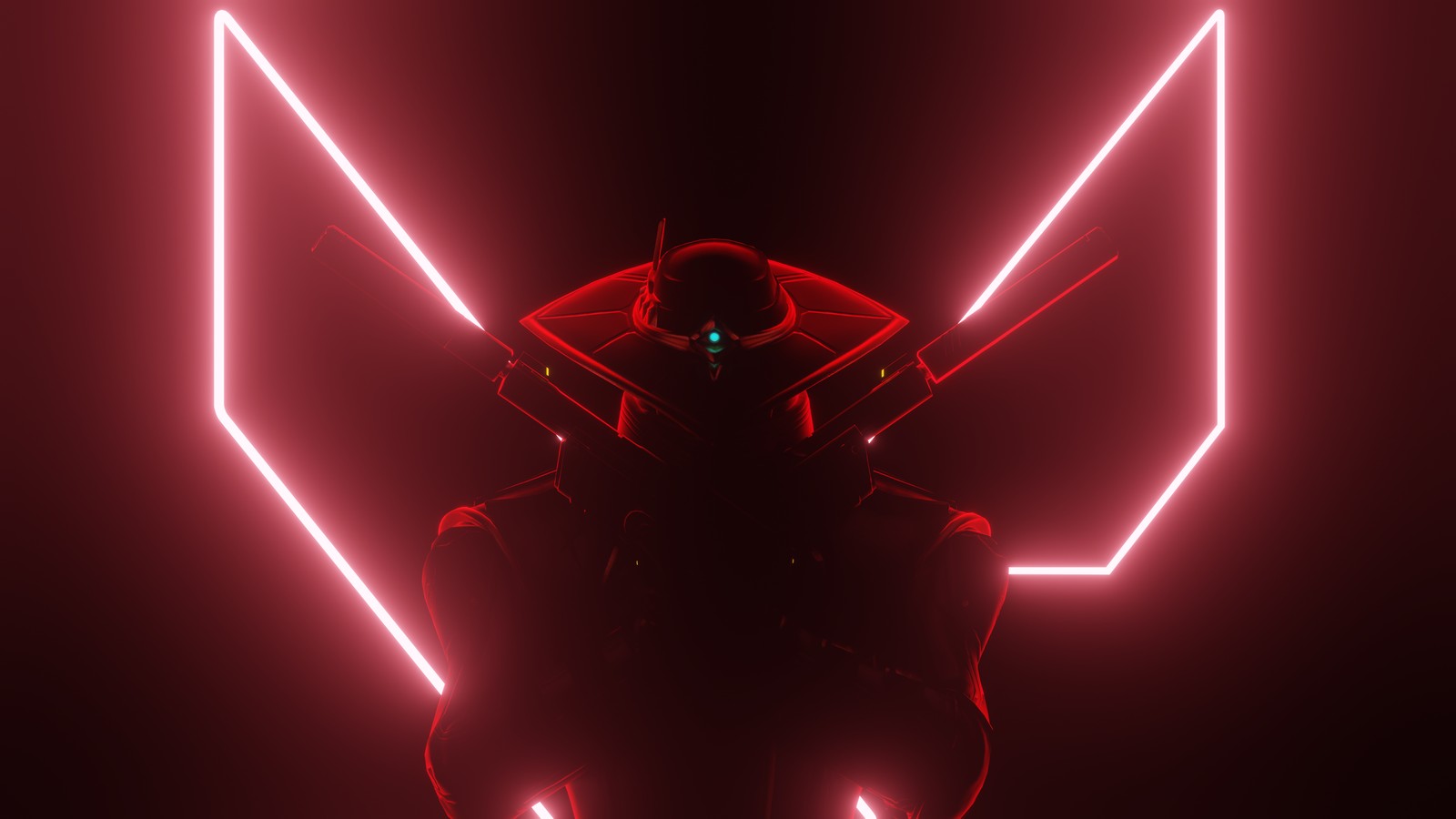 A man in a suit with neon lights on his face (valorant, cypher, pc games, 2021, games)