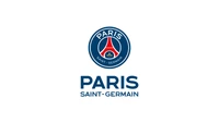 Paris Saint-Germain-Logo auf weißem Hintergrund