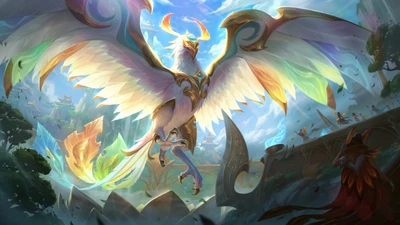 Fénix Divino Anivia: Arte Splash Etéreo de League of Legends