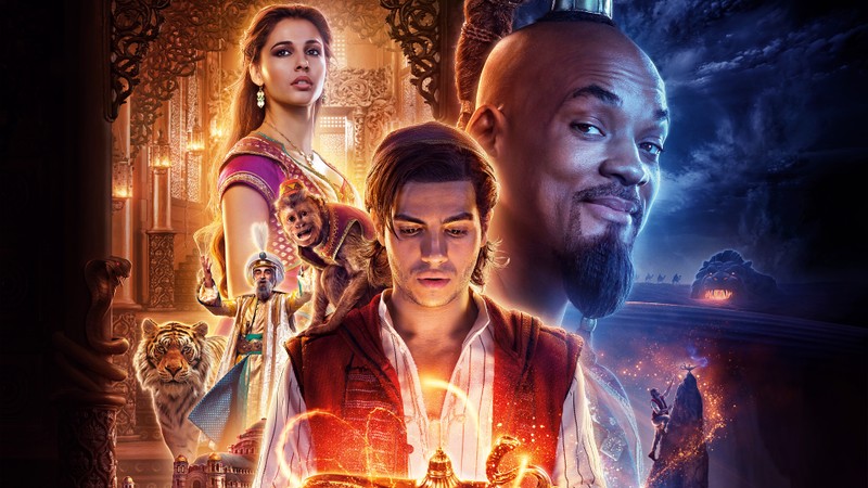 Постер 'ала и король воров' (аладдин 2019, aladdin 2019, фильм, жасмин, абу)