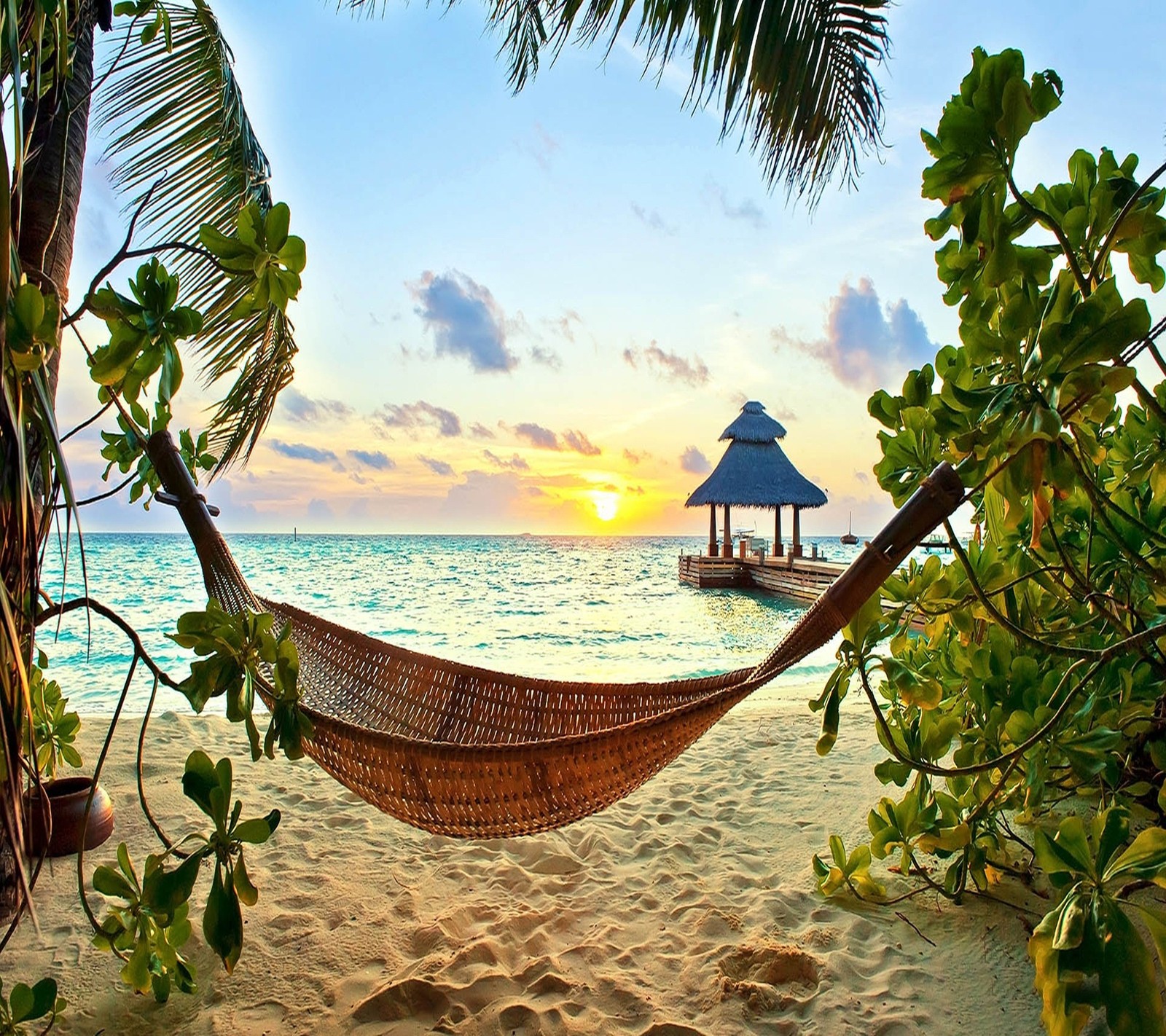 Lade hintergrund, strand, schön, klasse, hütte herunter