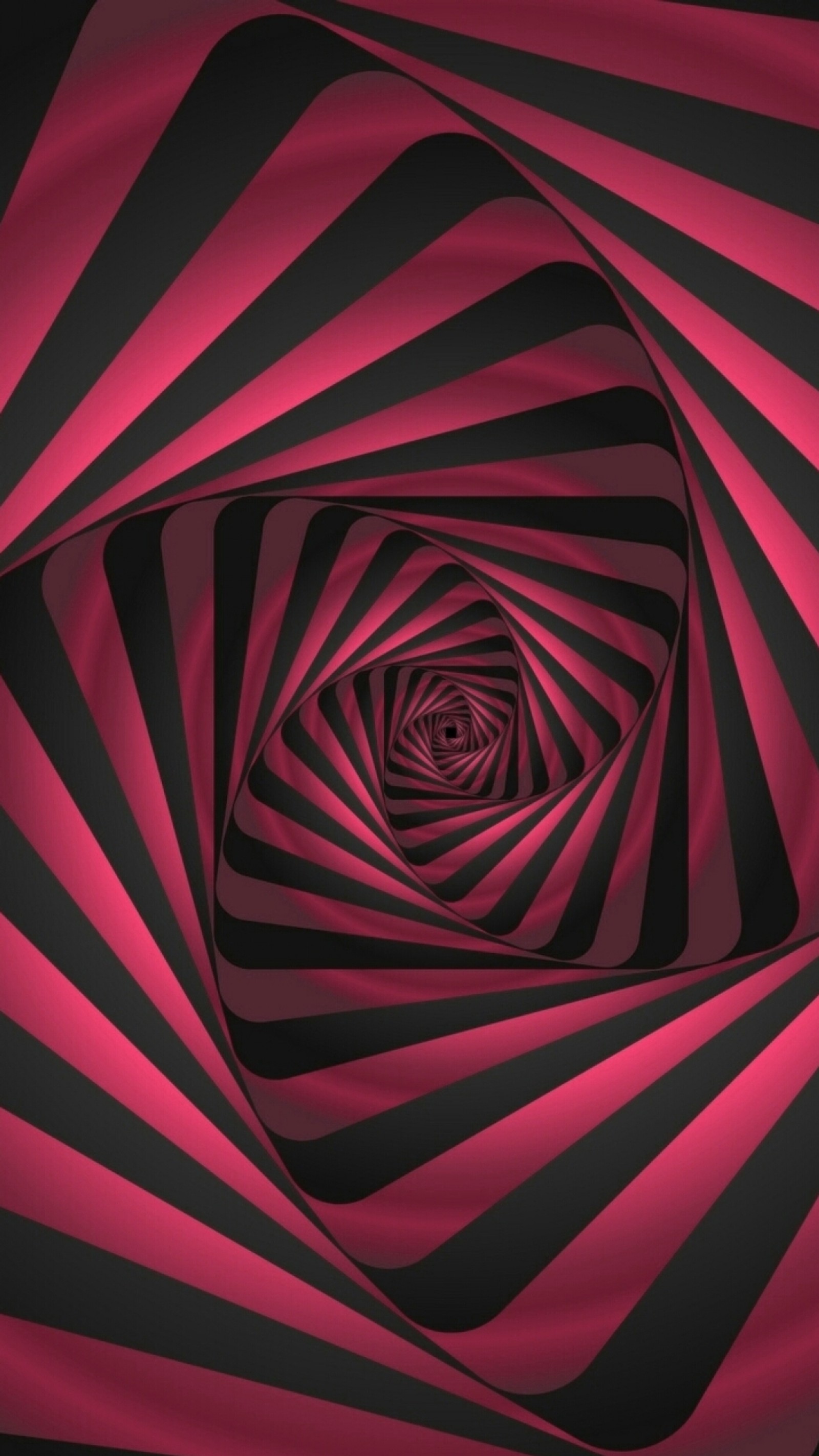 Um close de um design espiral com um centro rosa (arte, preto, design, borda, gráfico)