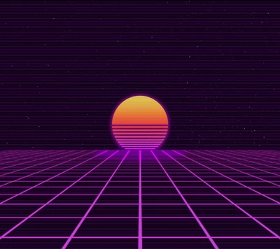 80s, cyber, grid, outrun, purple