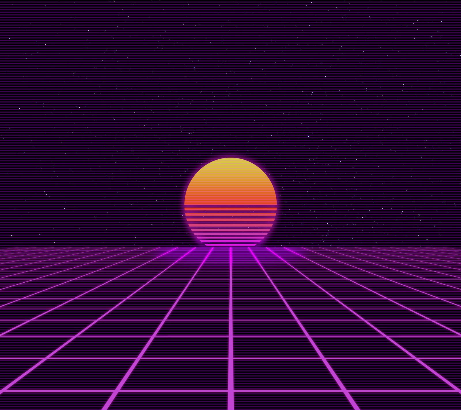 Baixar papel de parede anos 80, 80s, ciber, grade, outrun