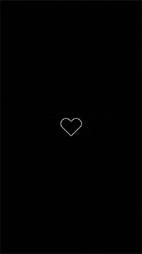 Minimalistic Heart Outline on Black Background