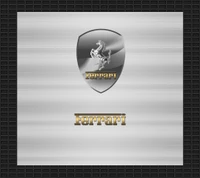 Design elegante do emblema Ferrari em prata e ouro