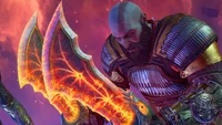 Kratos wielding the Blades of Chaos in God of War Ragnarök