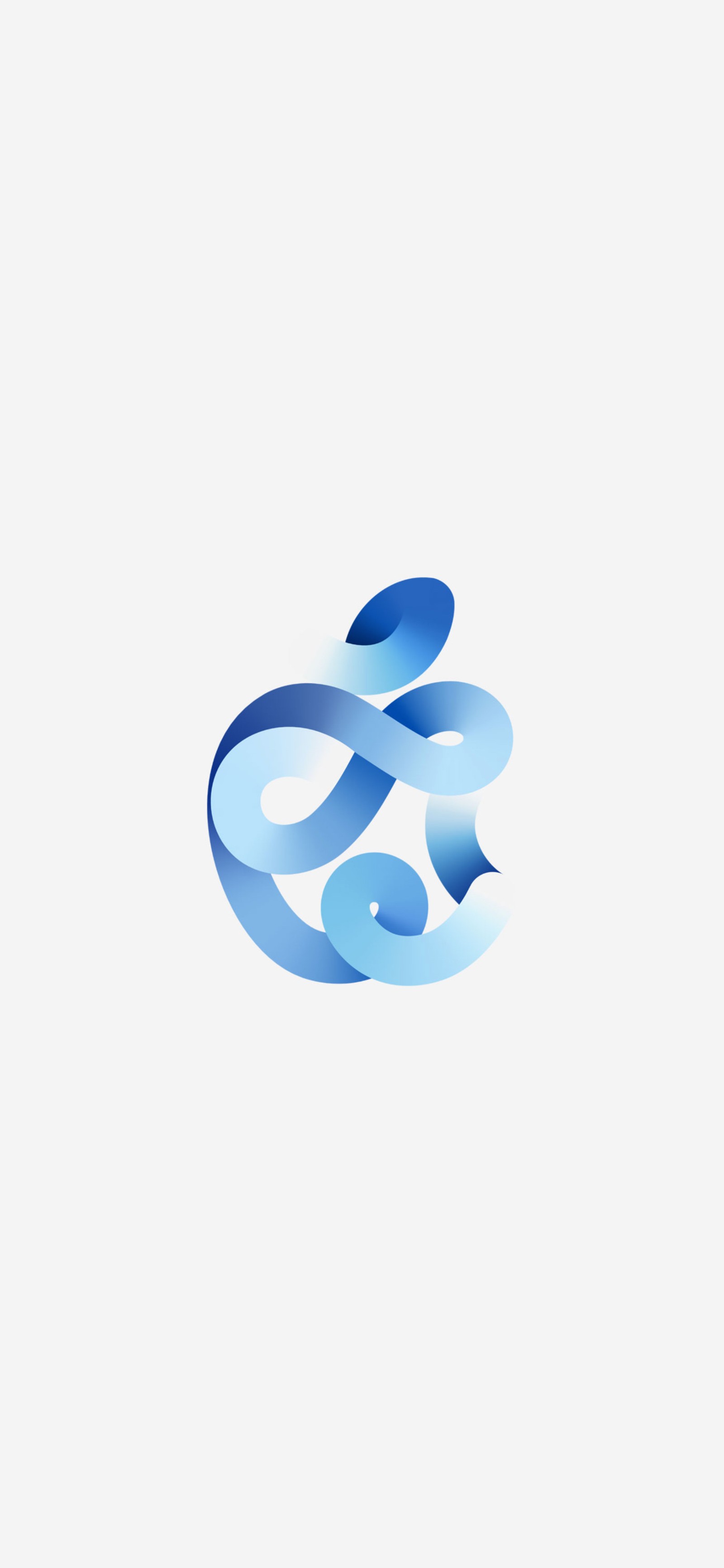 There is a blue apple logo with a fish on it (macbook, ipad pro, apple, apple watch, iphone)