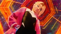 Spider Gwen en un Mundo Animado Vibrante