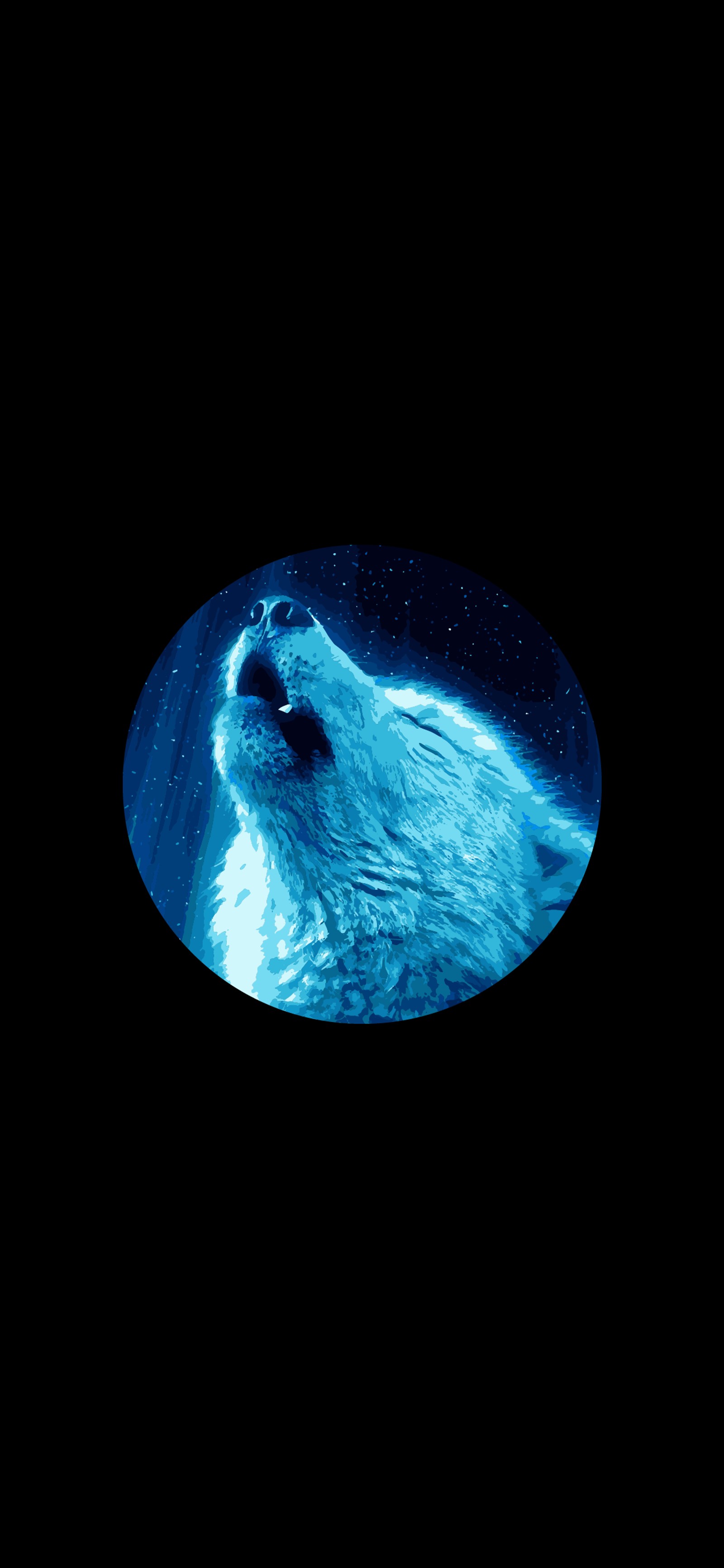 wolf, amoled, atmosphere, space, aqua wallpaper