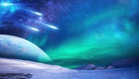 northern, lights, aurora borealis, night, sky wallpaper