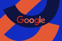 Logo Google en design matériel en gras sur un fond vibrant