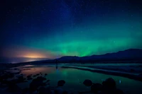 aurore, nature, nuit, atmosphère, mer