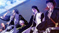 bleach, anime, capitães, renji abarai, byakuya kuchiki