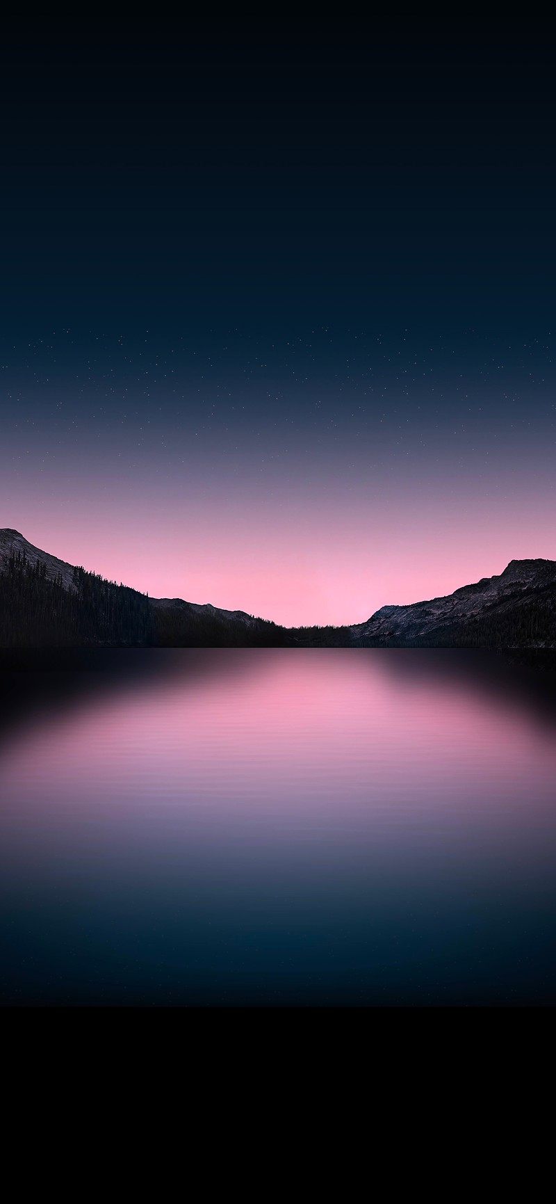 Arafed view of a lake with a mountain in the background (water, natural landscape, purple, body of water, lake)