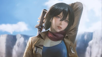 mikasa ackerman, attack on titan, aot, shingeki no kyojin, snk