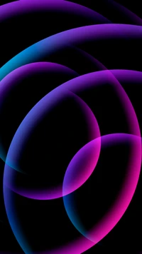 Colorful Circular Patterns in Purple and Azure