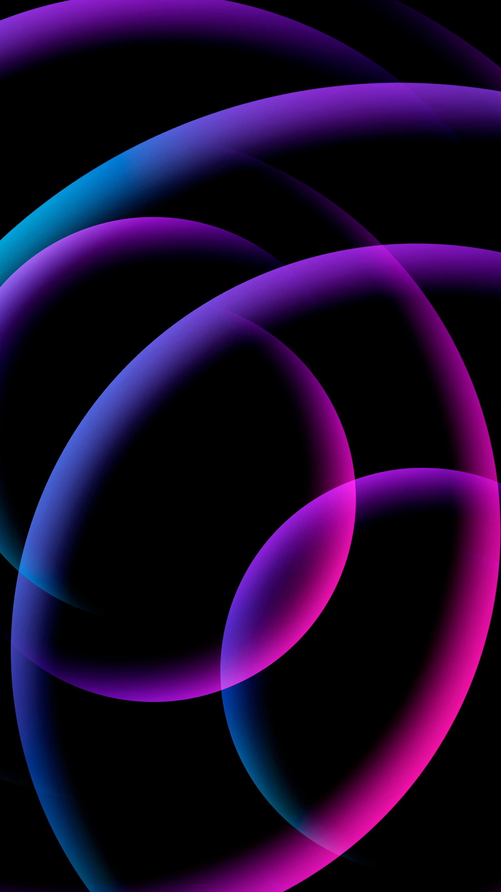 A close up of a black background with a purple and blue swirl (circle, colorfulness, purple, azure, violet)