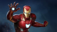 Iron Man : Super-héros emblématique et figurine d'action Marvel en pose dynamique