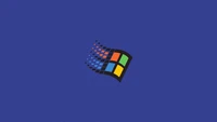 Logo retro de Microsoft Windows en estilo de arte digital