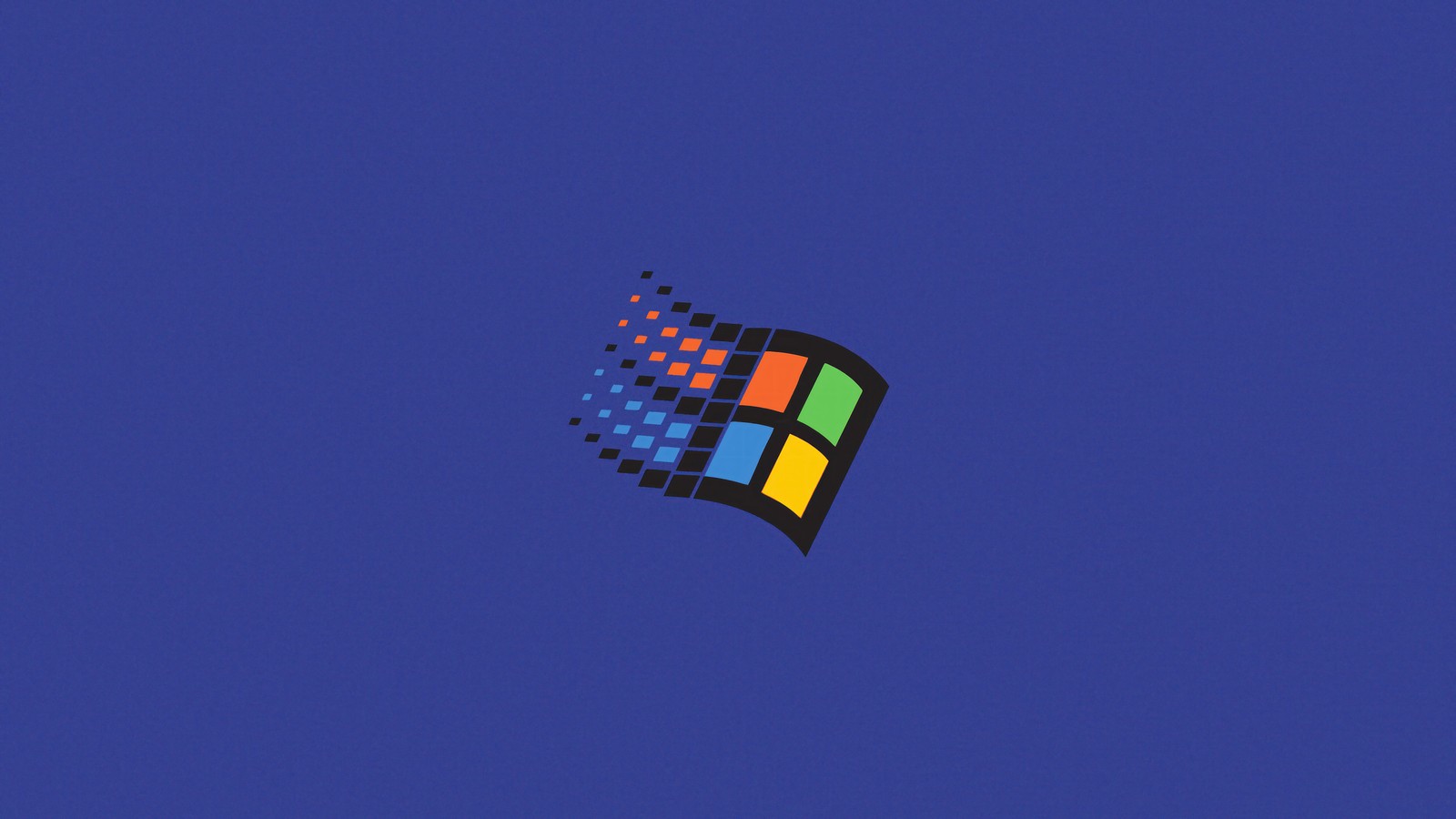 Nahaufnahme eines computerbildschirms mit blauem hintergrund (microsoft, fenster, os, technologie, digitale kunst)