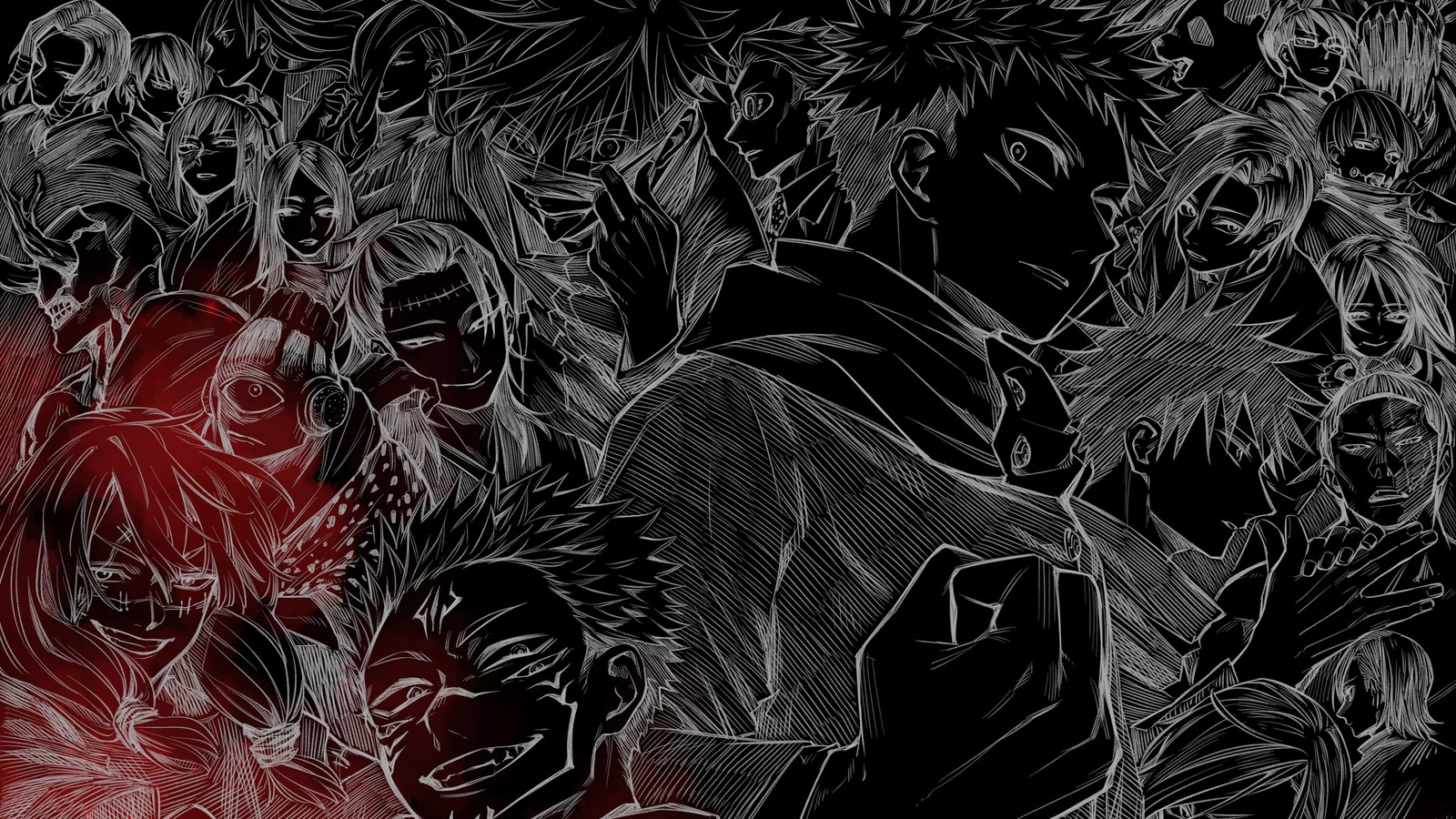 jujutsu kaisen, anime, sorcery fight, 呪術廻戦, characters wallpaper