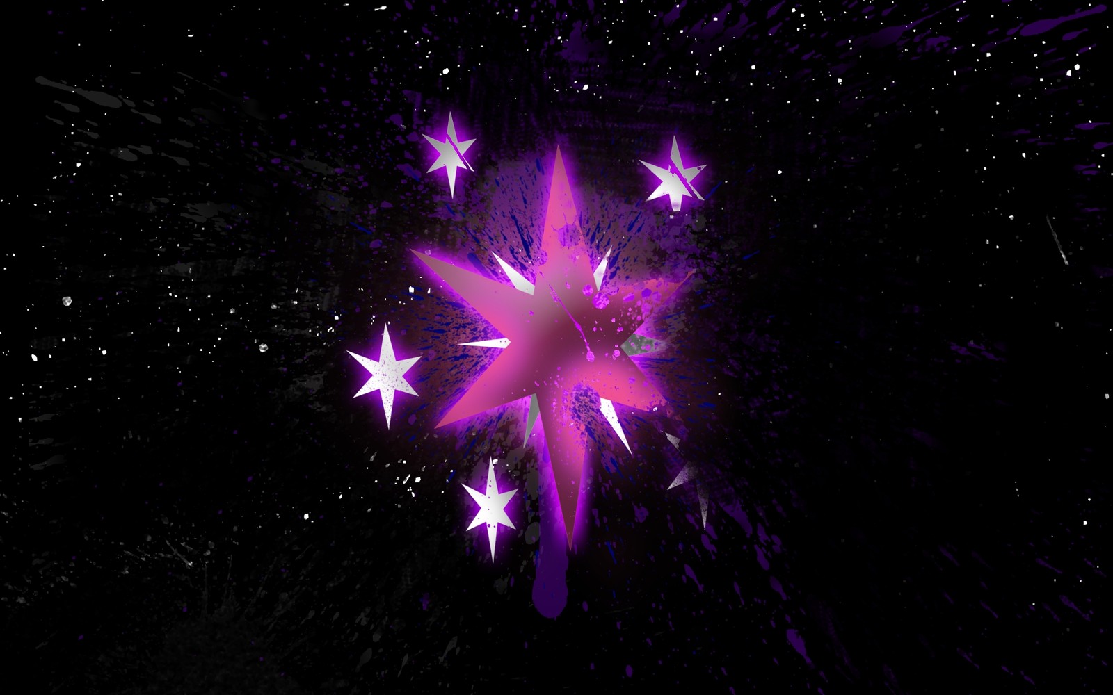 Purple stars are in the middle of a black background (purple, light, violet, star, space)