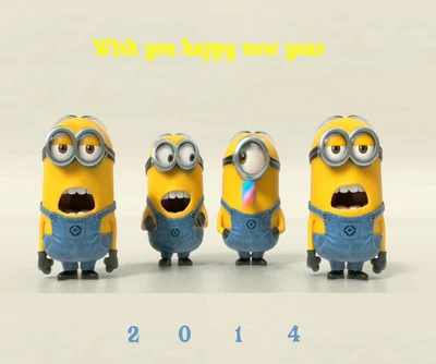 legal, engraçado, minions, ano novo 2014, new year minions