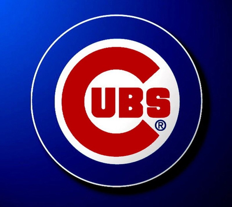 Логотип chicago cubs на синем фоне (чикаго, chicago, кубс, cubs, mlb)