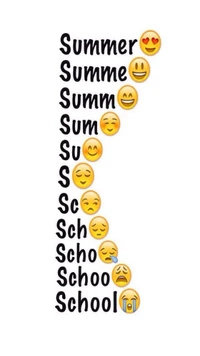 Emojis fangen den Übergang vom Sommer zur Schule ein