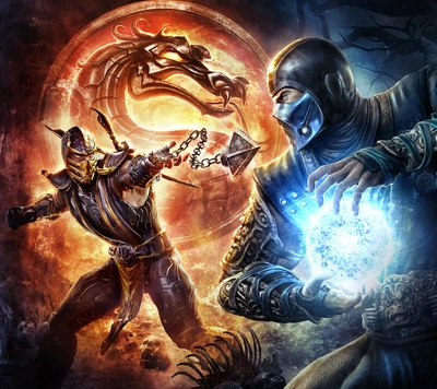 Batalla épica entre Escorpión y Sub-Zero en Mortal Kombat