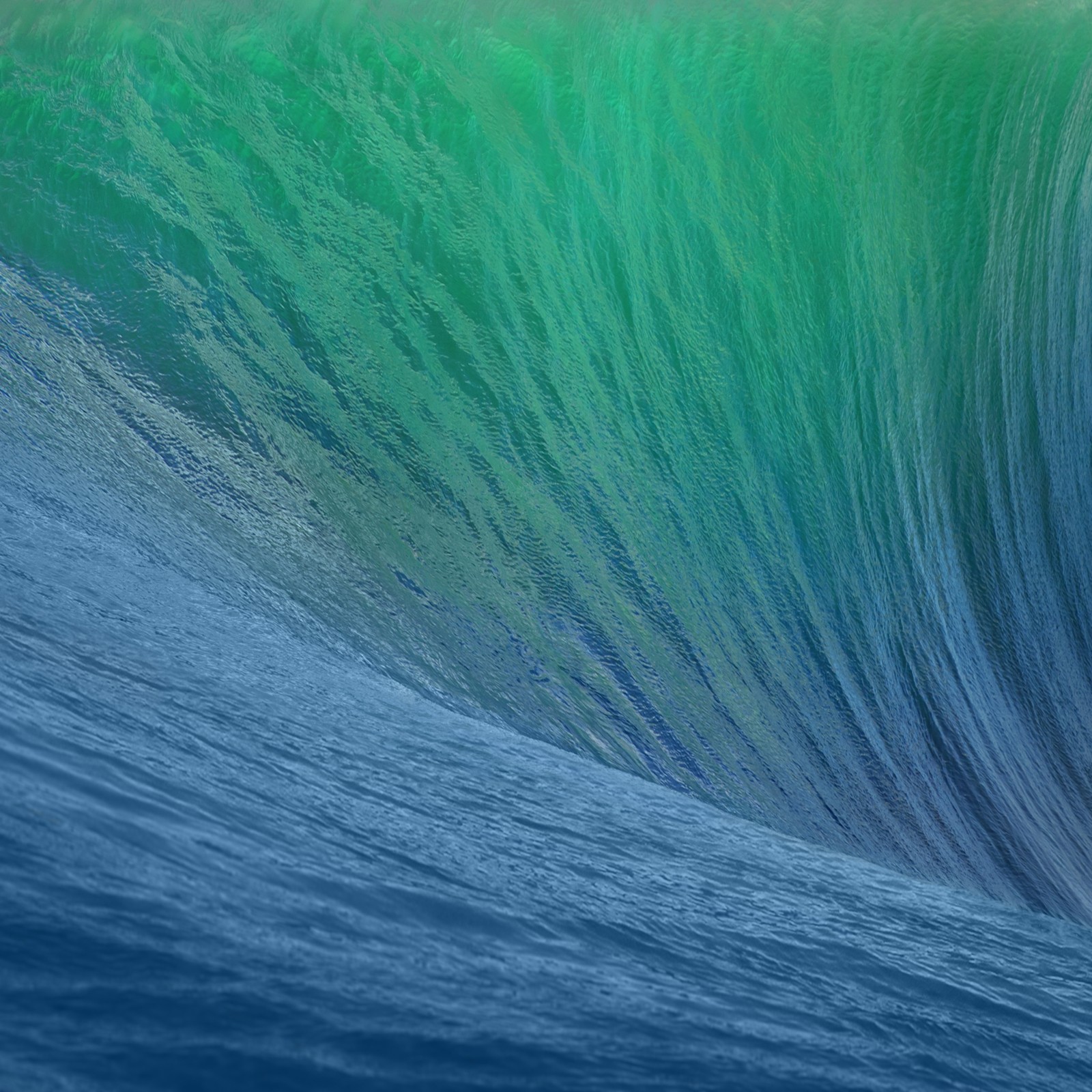 Un surfeur chevauchant une grande vague dans l'océan sur un océan bleu-vert (pomme, bleu, mac, océan, rétine)