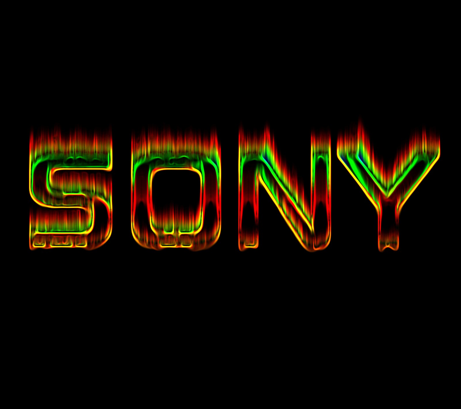 Eine nahaufnahme eines neontextes mit der aufschrift "sony" (logo, sony)