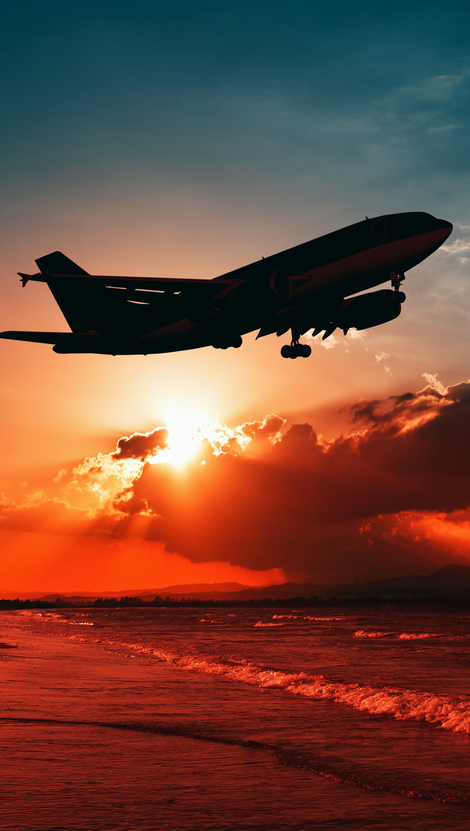 Lade landschaft, fahrzeuge und flugzeuge Hintergrund herunter