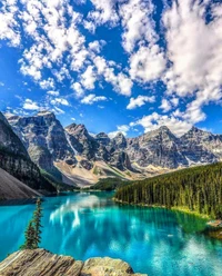 canadá, nubes, colorido, hd, lago