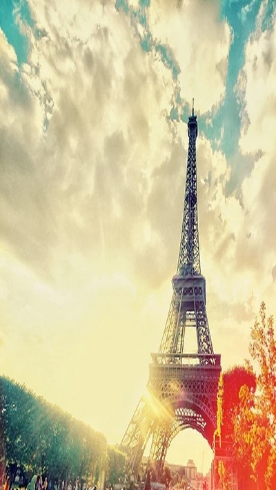 ciel, couleurs, tour eiffel