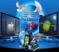 apple, apple vs android, facebook, mobile, new wallpaper