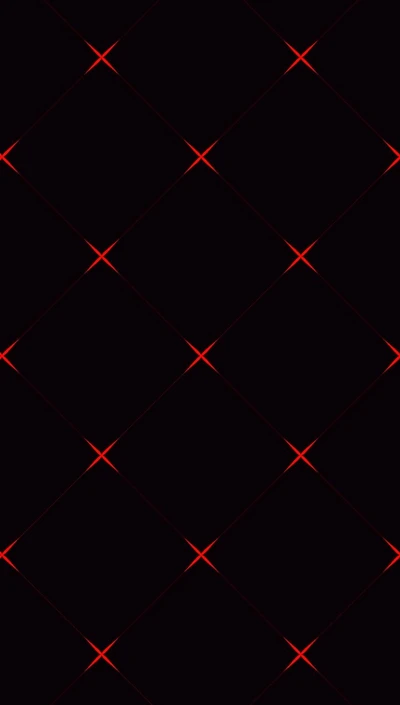 Fondo negro abstracto con un patrón de puntos de diamante rojos.